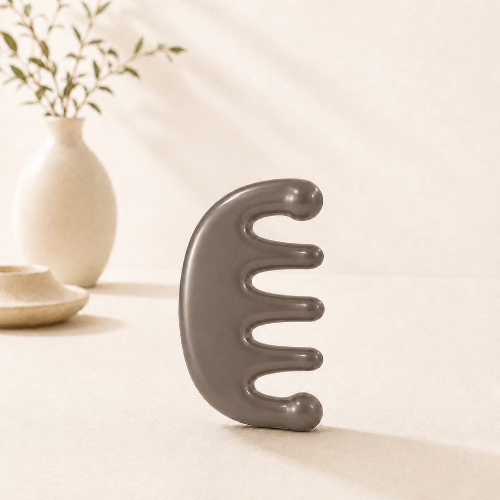 Bian Stone Gua Sha & Massage Tool | An ancient Healing Stone（Five-Rib Comb）